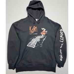 Korn Hoodie Follow The Leader Album Art Band Sweatshirt Metal Size Large